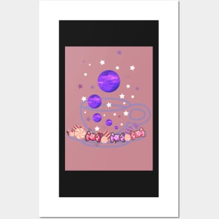 Space storm in a tea cup - Kawaii Posters and Art